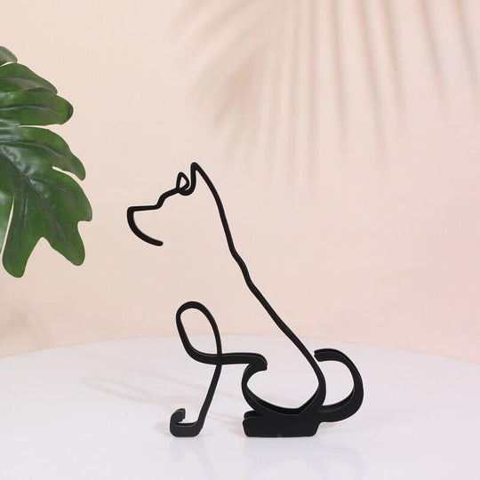 Minimalistische Hond Kunst Sculptuur Belleza