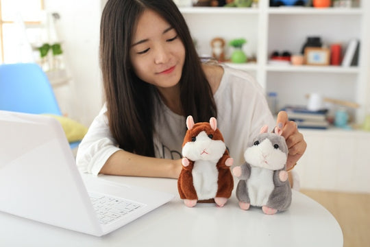 Record en Mimic Hamster Pluche Speelgoed