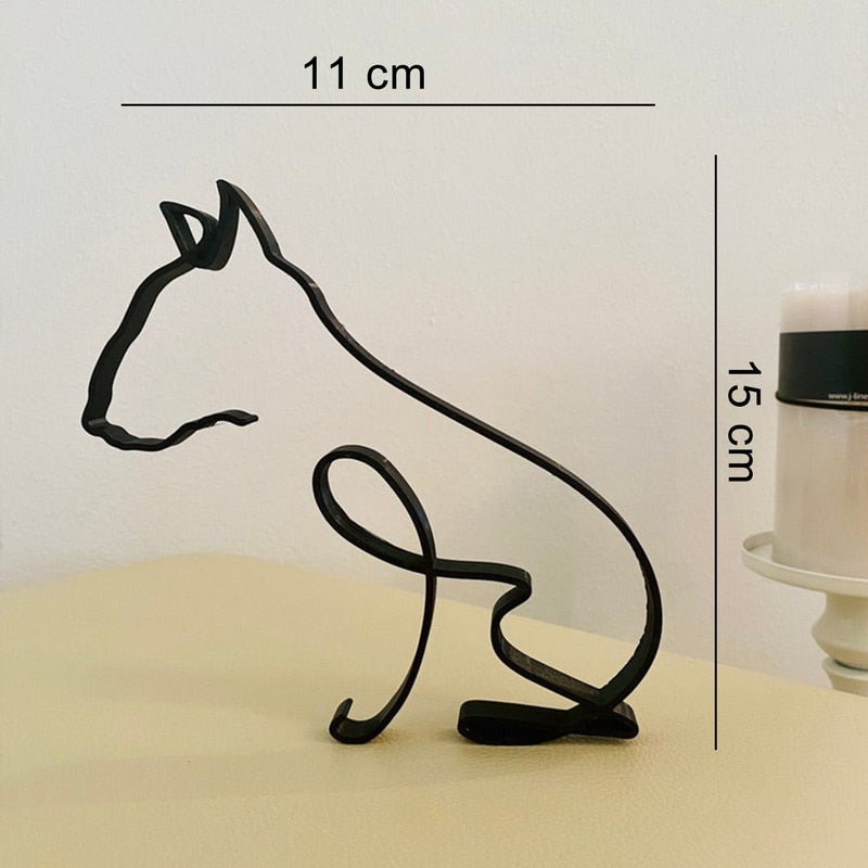 Minimalistische Hond Kunst Sculptuur Belleza