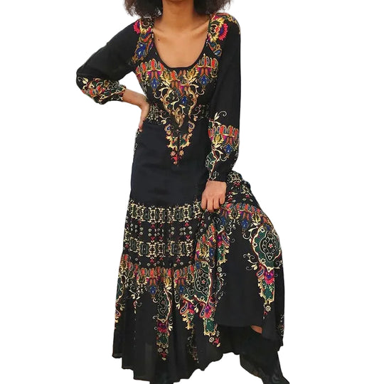 Vintage Retro Maxi Jurk