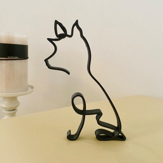 Minimalistische Hond Kunst Sculptuur Belleza