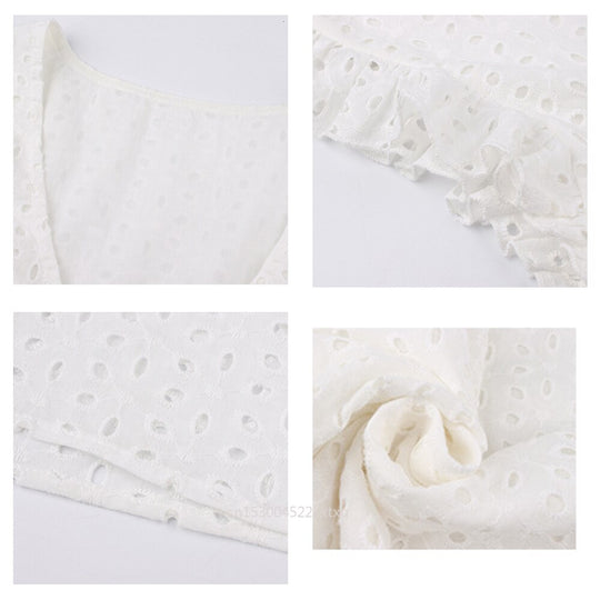 Jurk met korte ruche mouwtjes Belleza