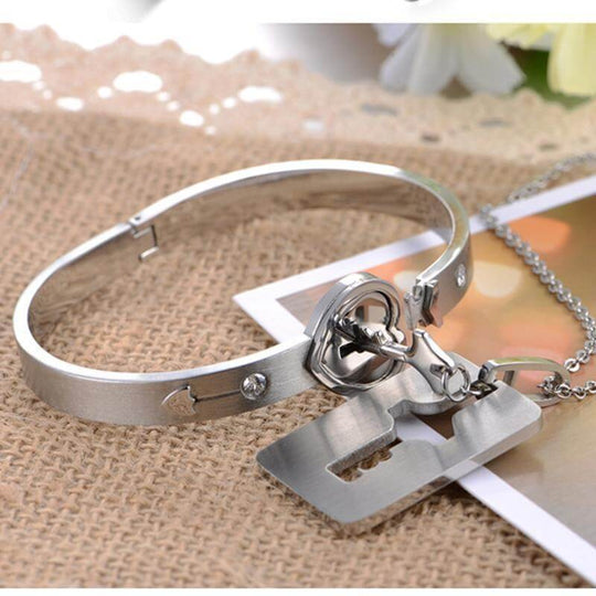"JE BENT DE SLEUTEL NAAR MIJN HART" Armband + Ketting Set Belleza