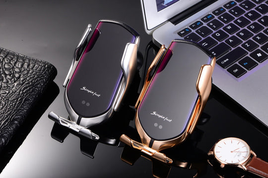 PREMIUM - Automatisch Klemmende Telefoonhouder | Draadloze Oplader Belleza