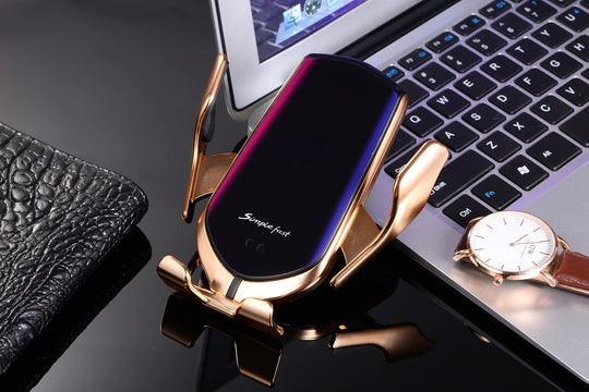 PREMIUM - Automatisch Klemmende Telefoonhouder | Draadloze Oplader Belleza