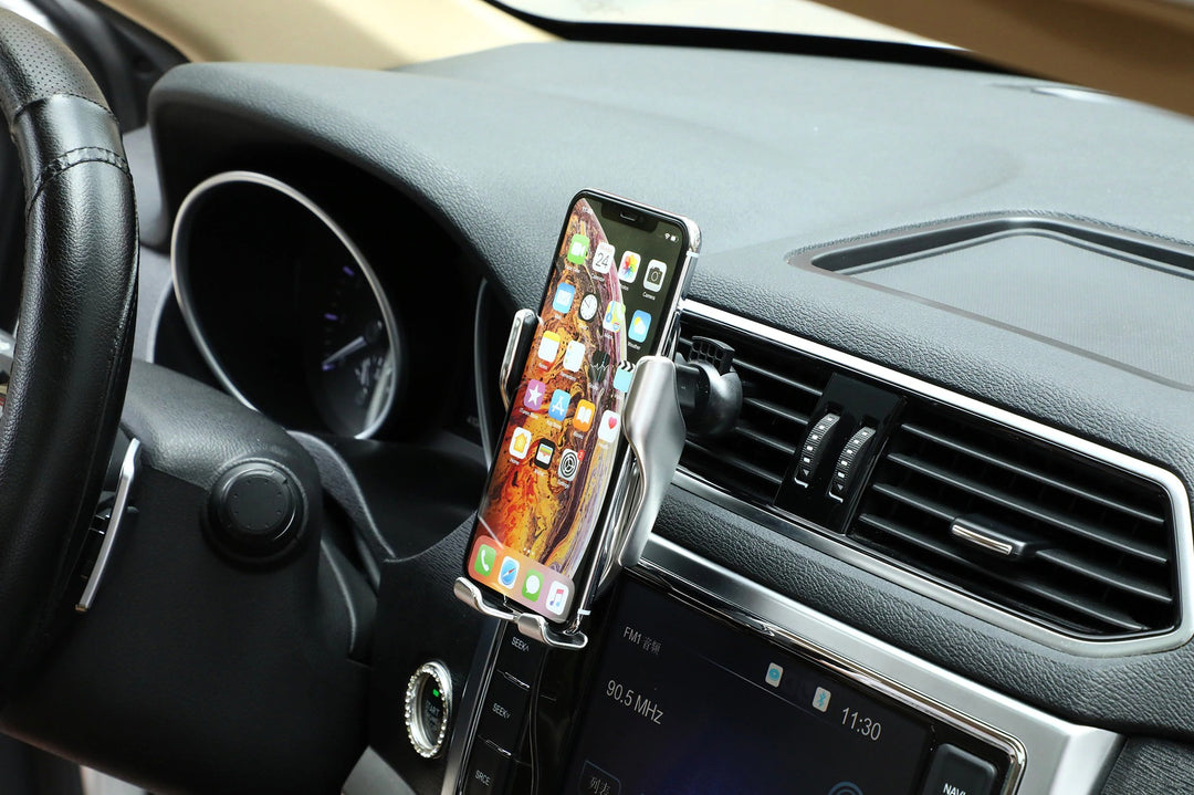 PREMIUM - Automatisch Klemmende Telefoonhouder | Draadloze Oplader Belleza