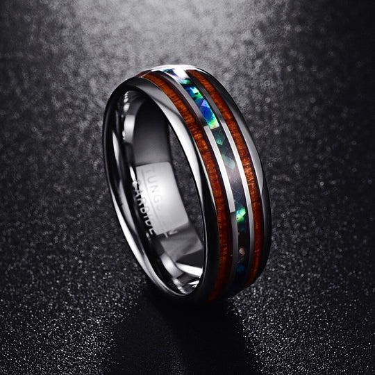 Hawaiiaanse koahouten ring Belleza