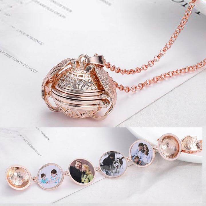 Uitbreidbare Foto Locket Ketting Belleza
