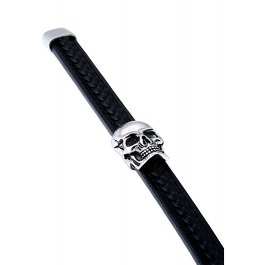 Stalen Punk Schedel Leren Armband Belleza