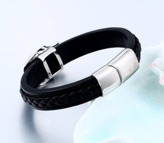 Stalen Punk Schedel Leren Armband Belleza