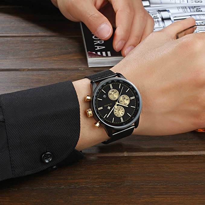 Ultra-dun Chronograaf Polshorloge Belleza